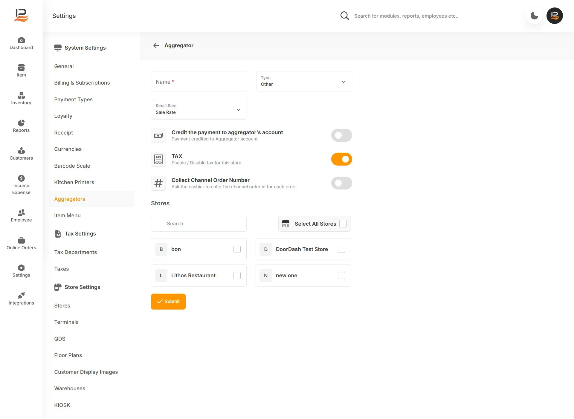 add new aggregator