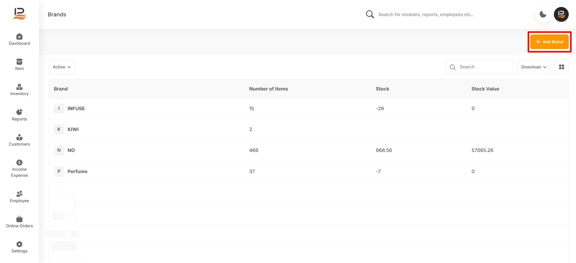 adding brand front view