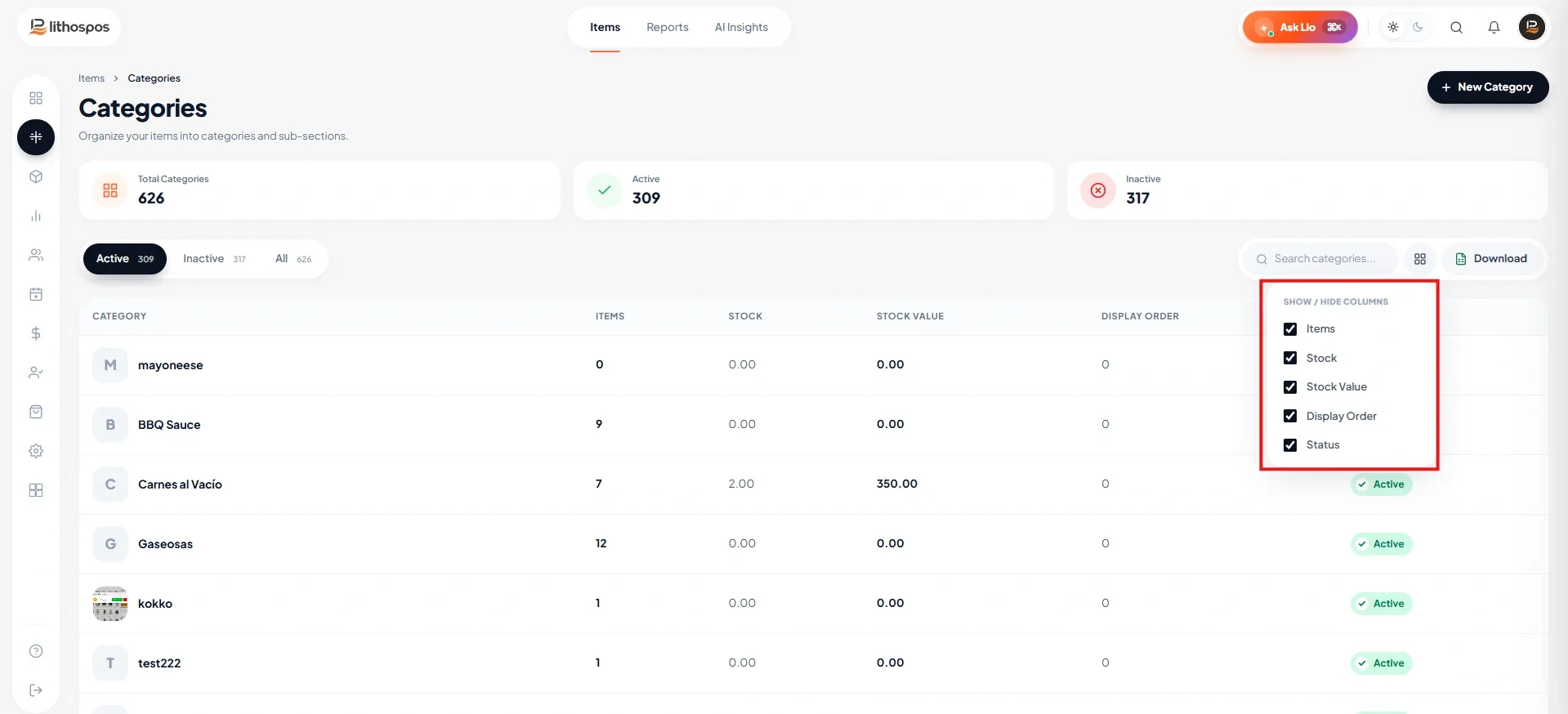 categories 4 dots