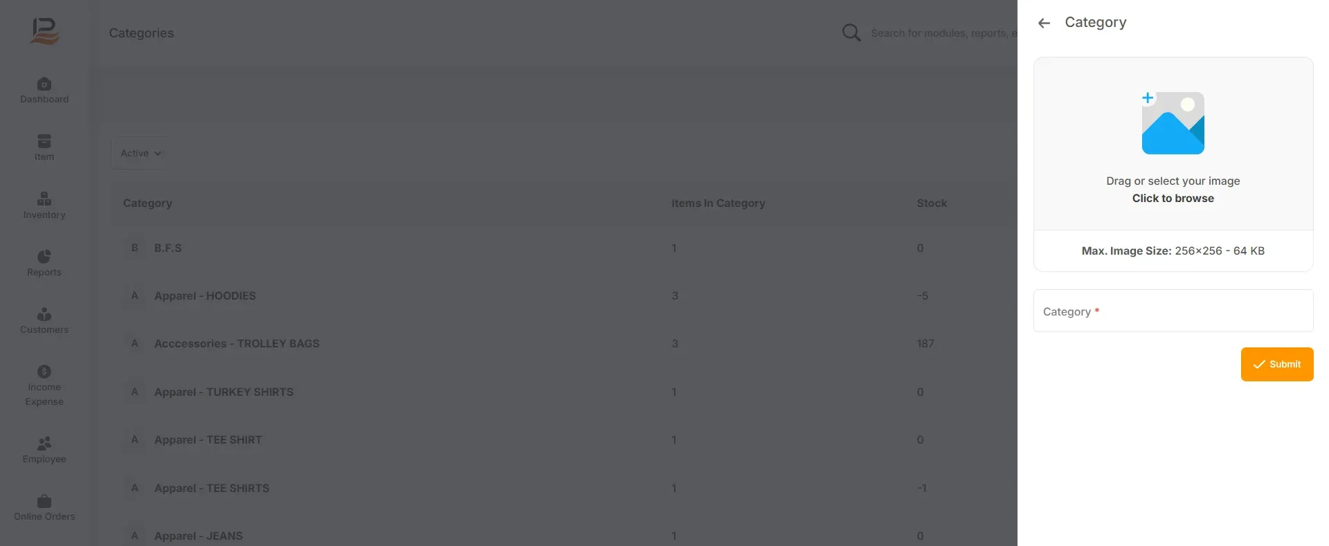 add category setting
