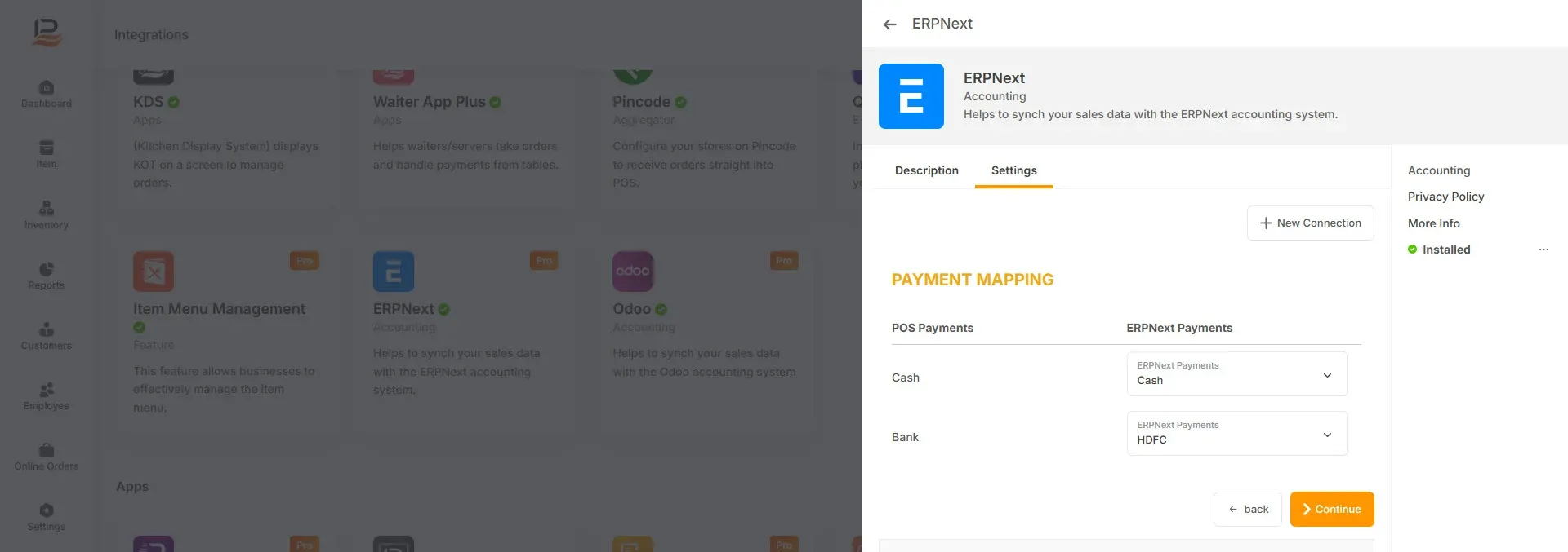 payment mapping