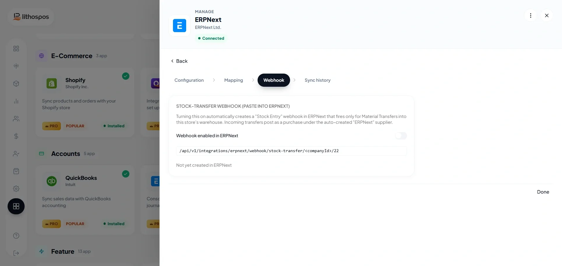erp webhook