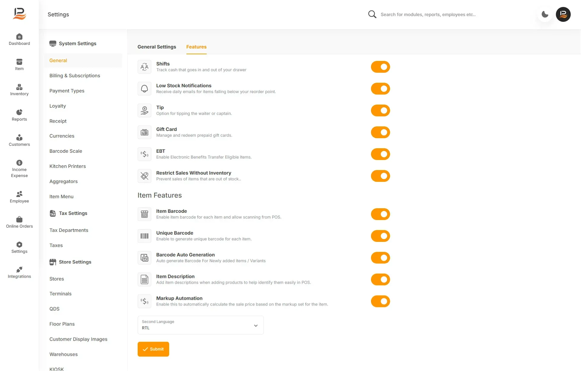 features view