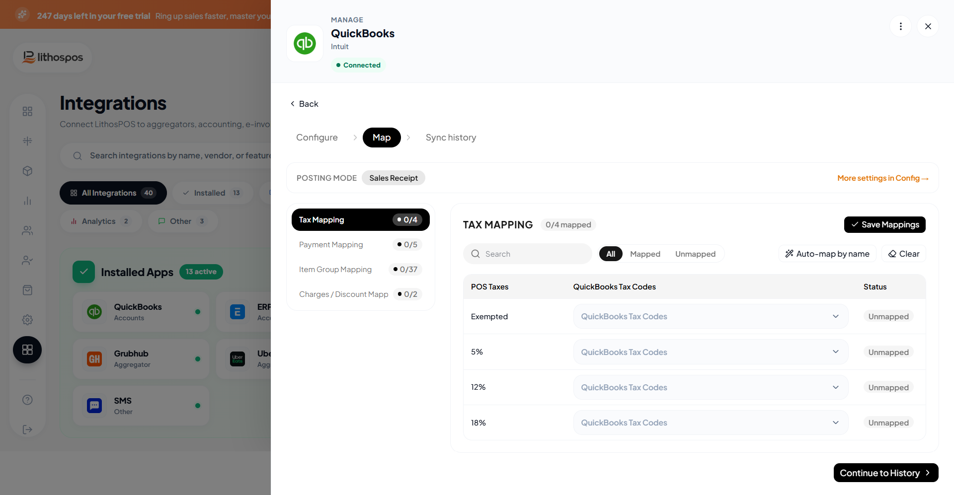 mapping quickbook