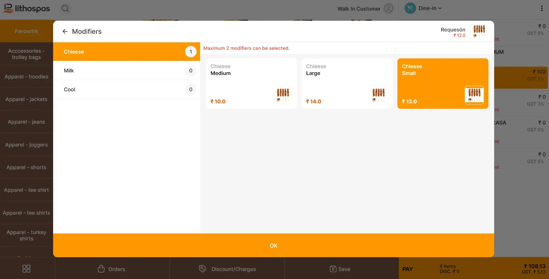 add items cart