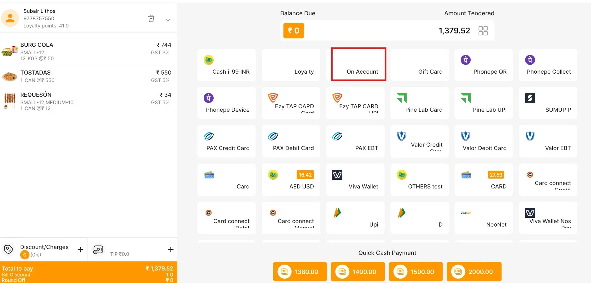 payment settings