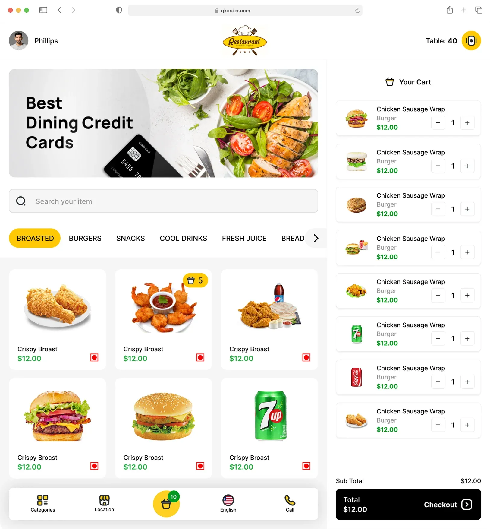 online order view