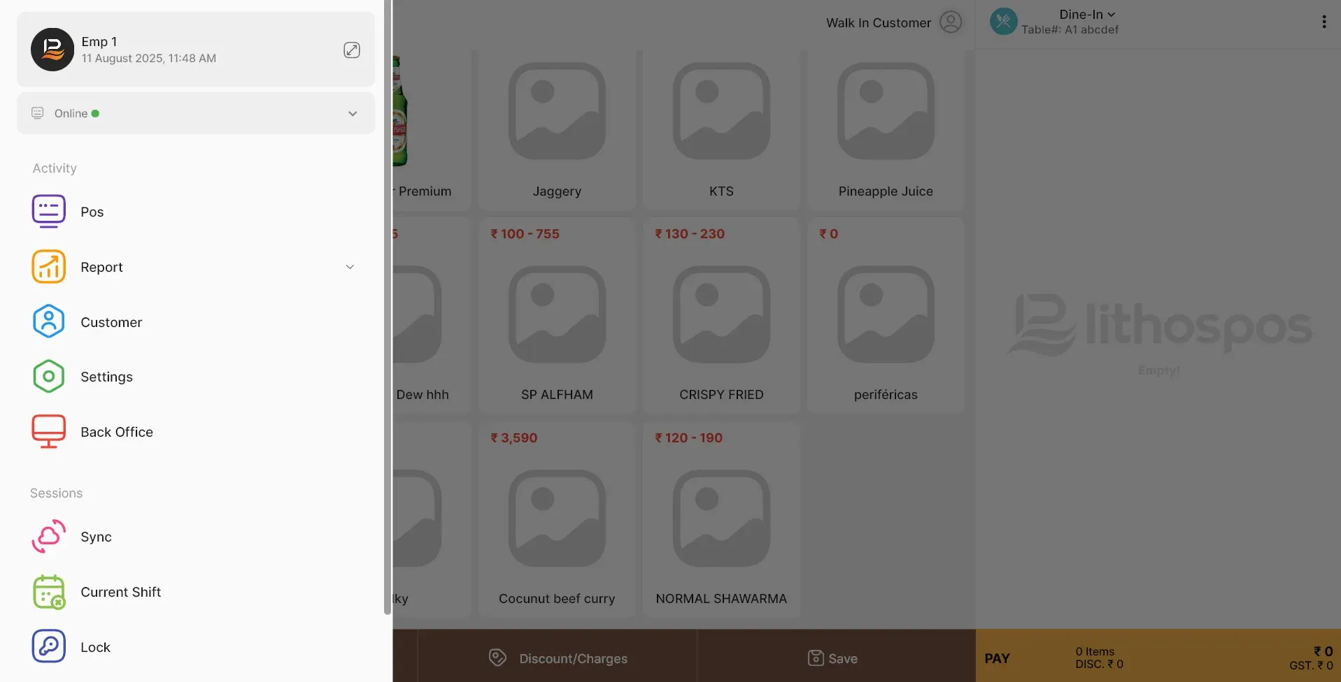 pos setting