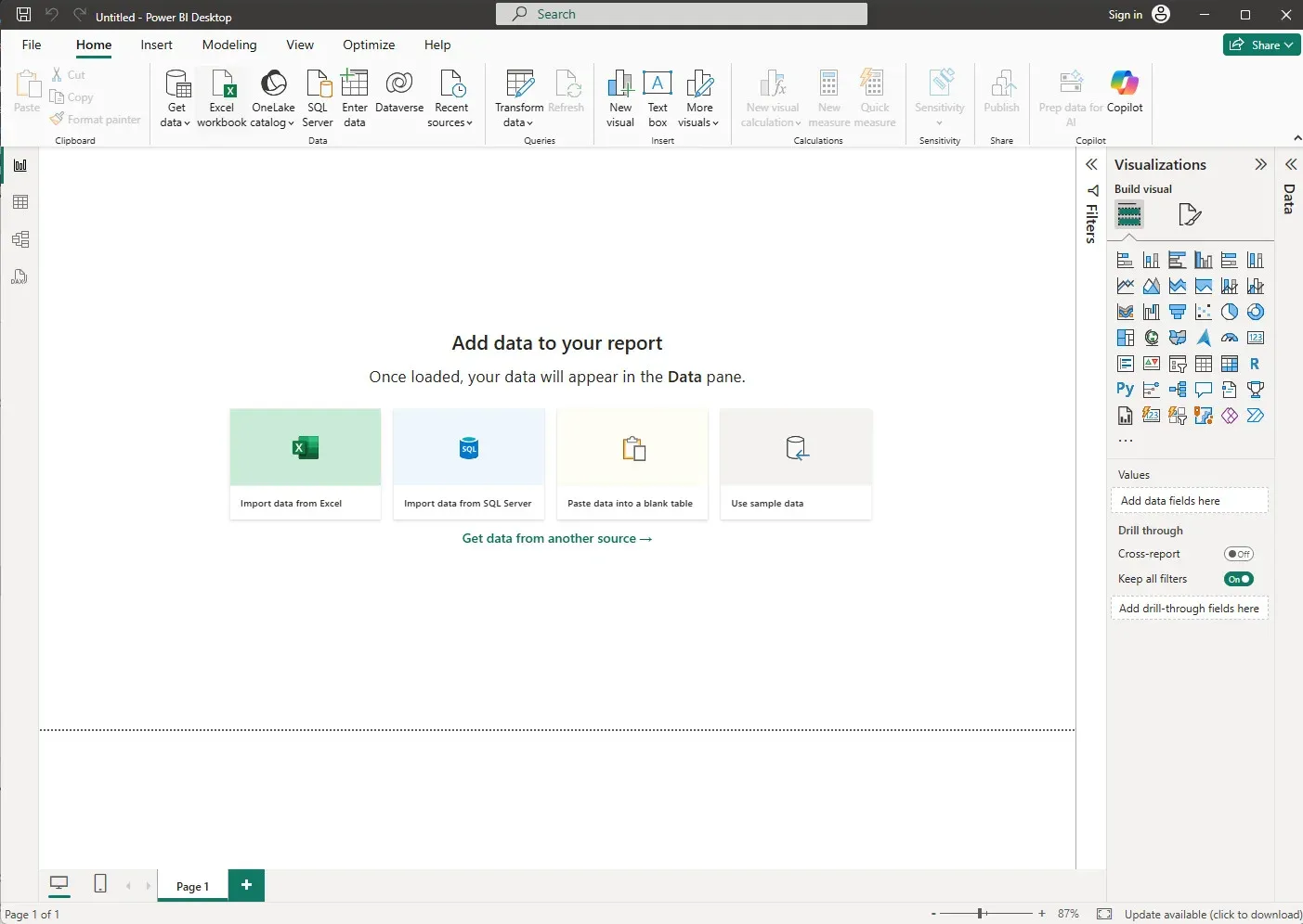 open power bi