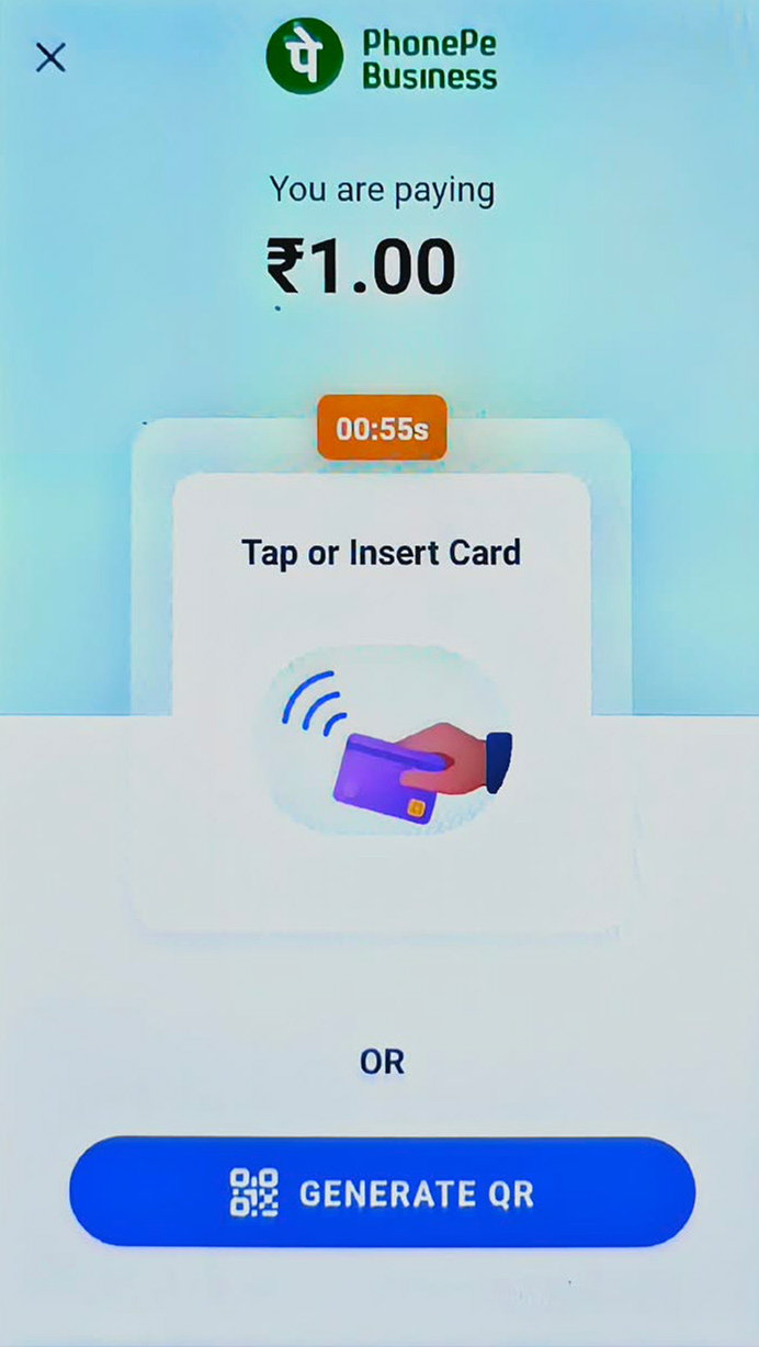 phonepe insert card