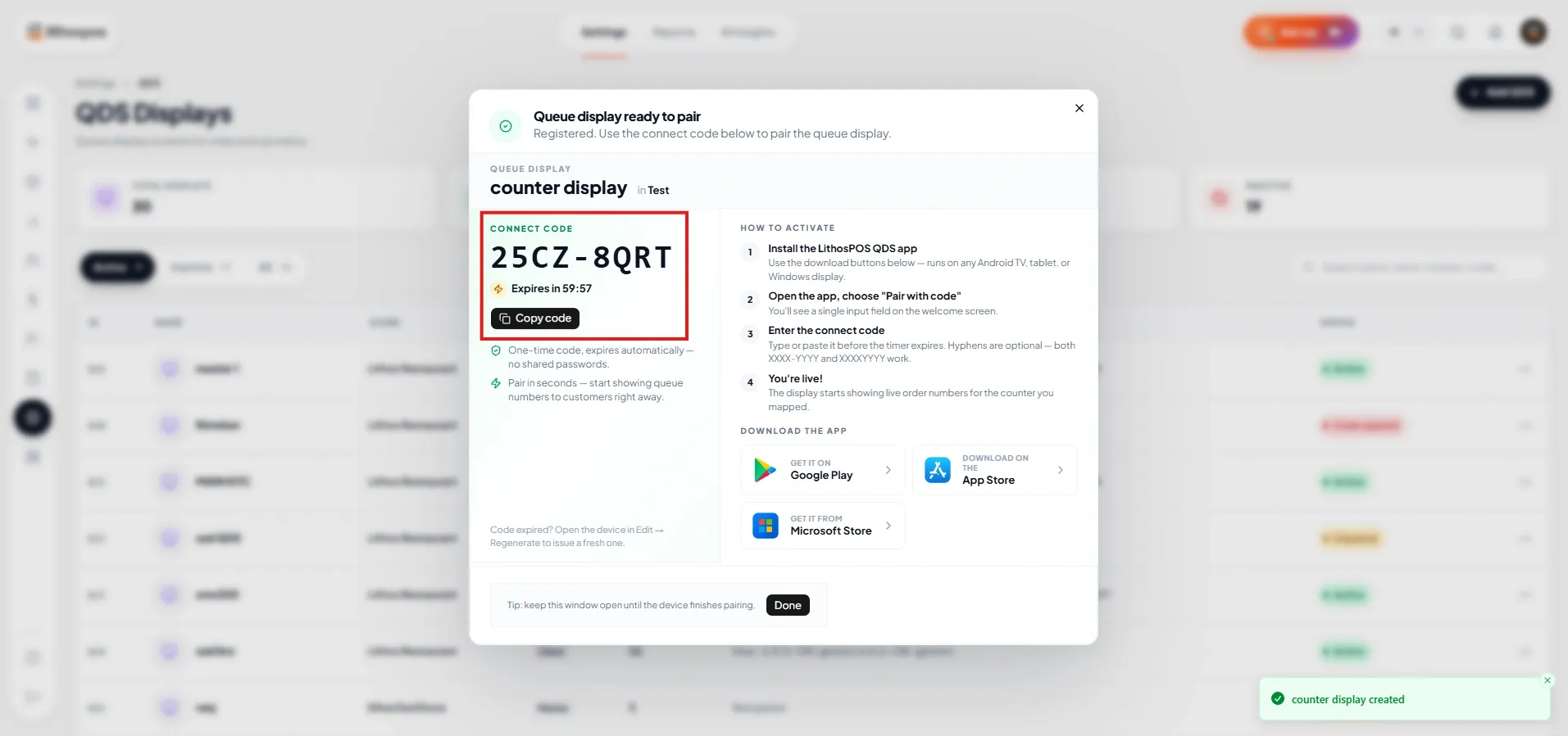 connect code