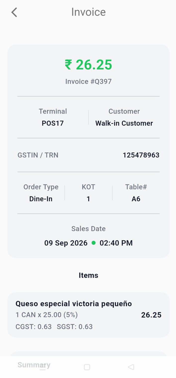 sales invoice