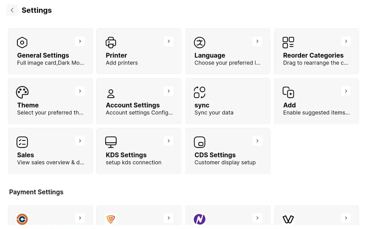 settings optiom