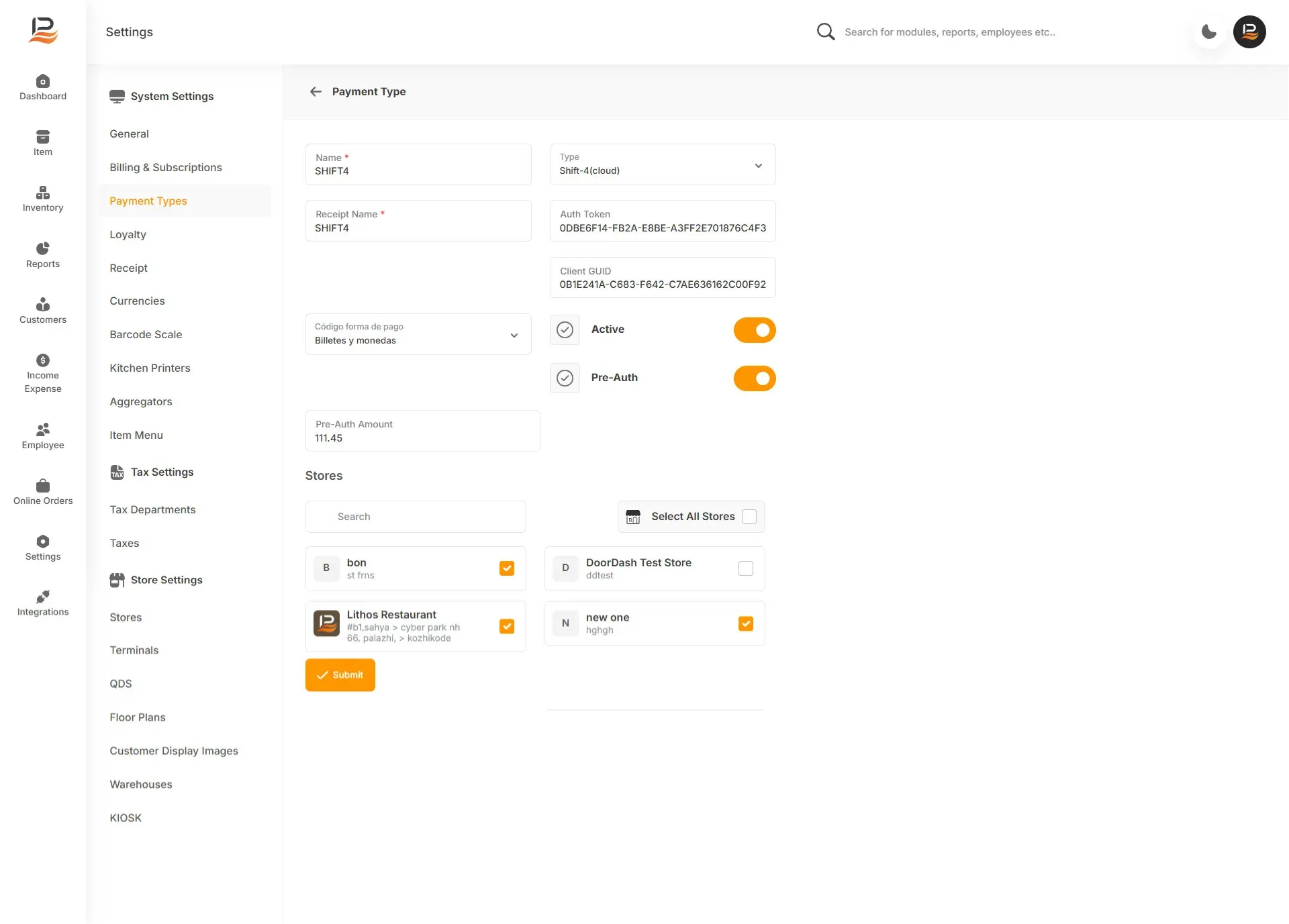 add new payment type