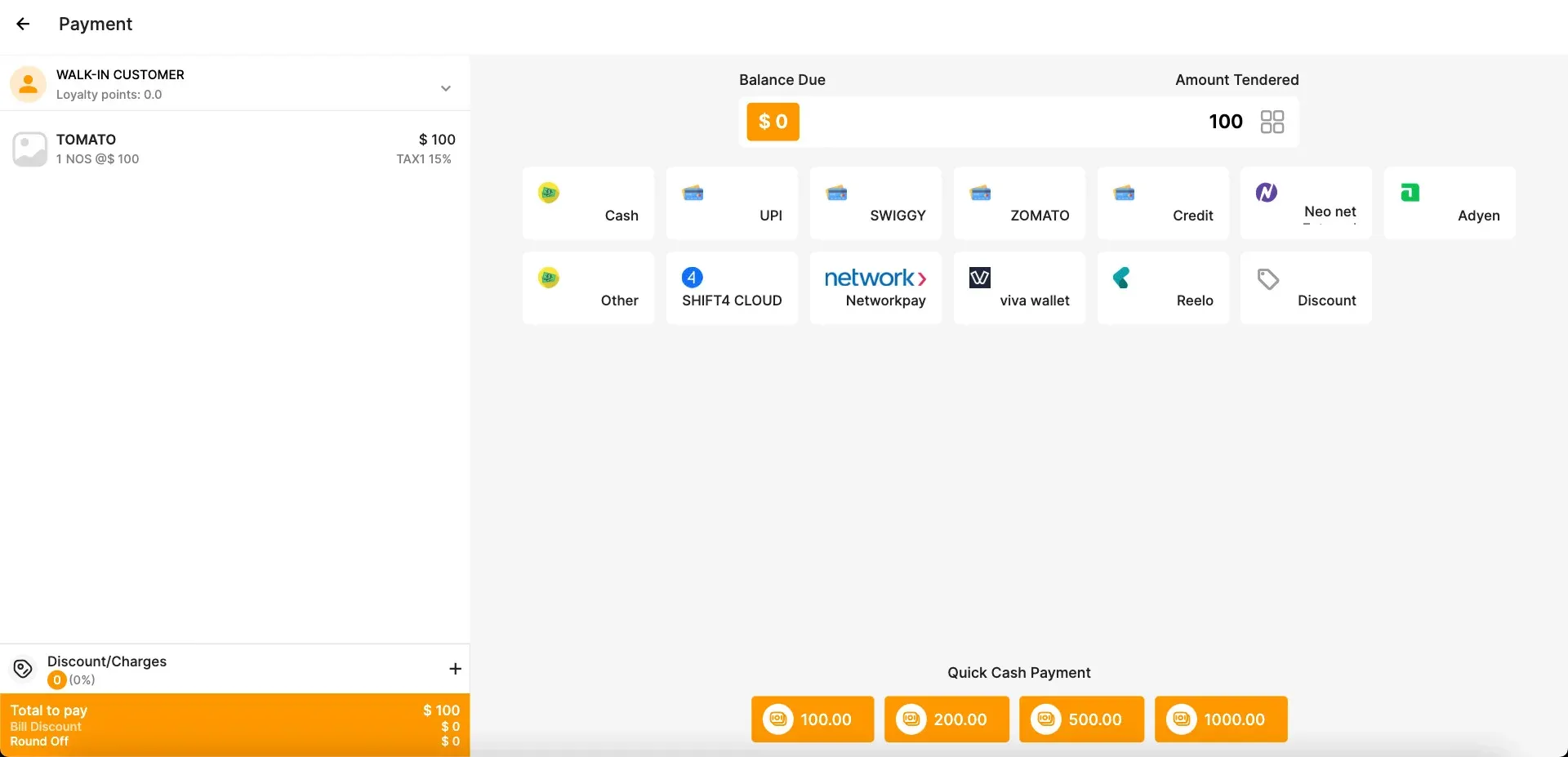 payments section