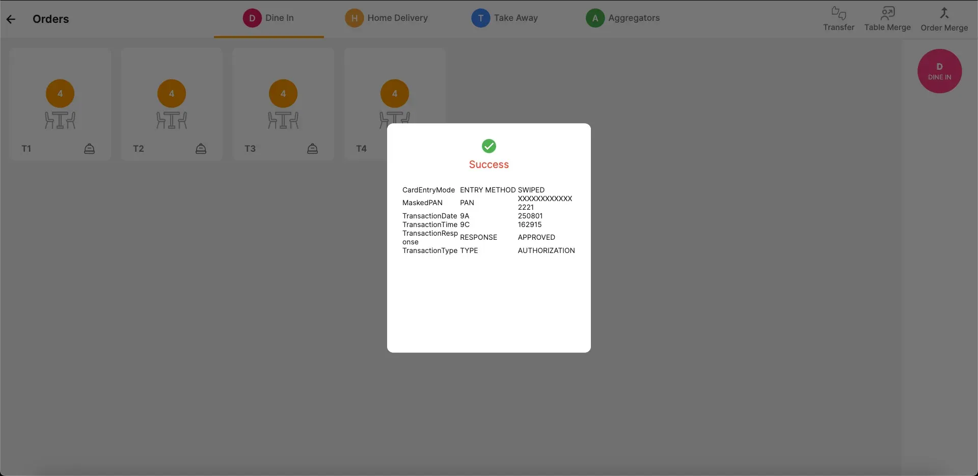 transaction view