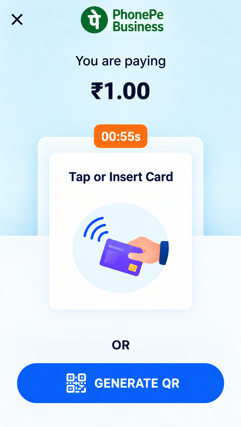 phonepe insert card