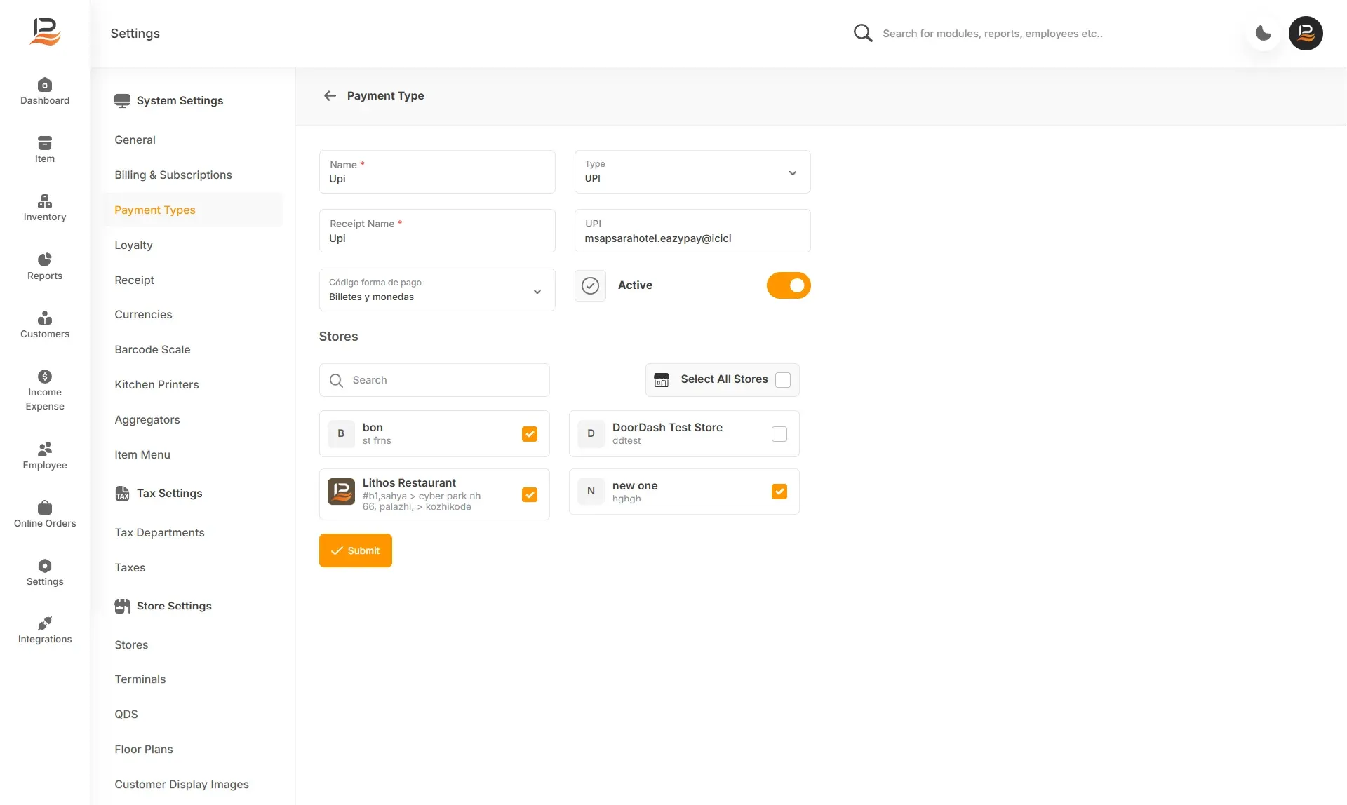 new payment form