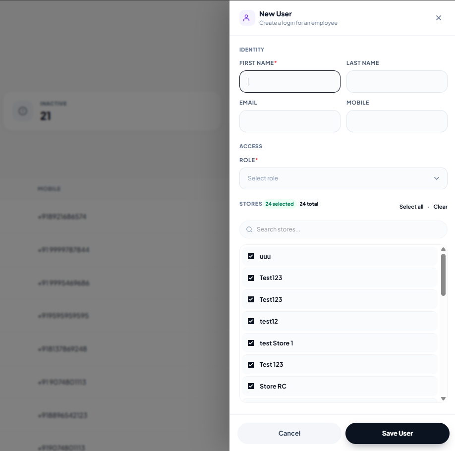 add user form