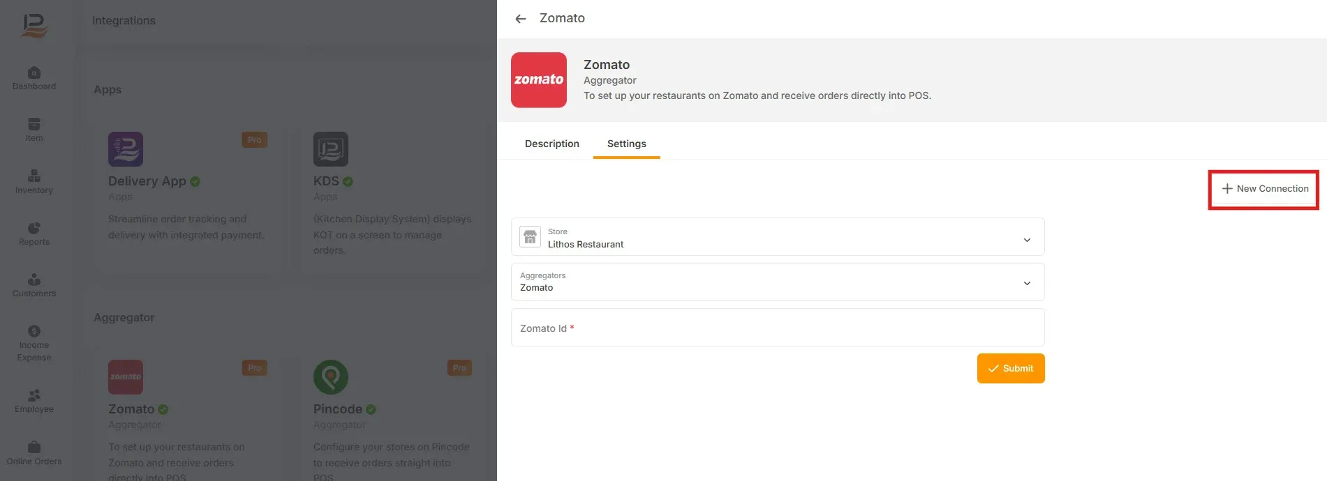 configure zomato